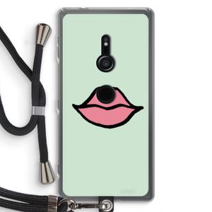Kusje: Sony Xperia XZ2 Transparant Hoesje met koord