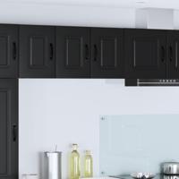 Keukenkast Kalmar 2 pcs Zwart 30 x 31 x 40 cm Bewerkt hout