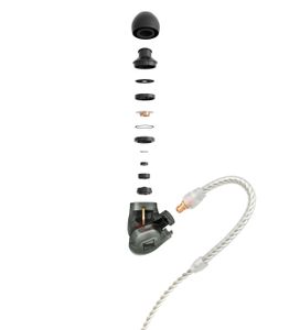 Sennheiser IE 500 PRO Smoky Black Hoofdtelefoons Bedraad In-ear Podium/studio Zwart, Wit