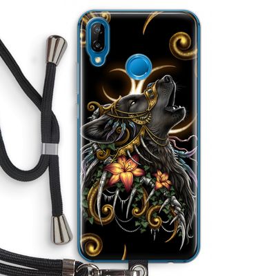 Huilende Wolf: Huawei P20 Lite Transparant Hoesje met koord