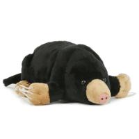 Semo knuffel Mol - zwart - 23 cm - liggend - pluche - Mollen knuffeldier