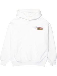 Purple Brand hoodie en polaire à logo imprimé - Blanc