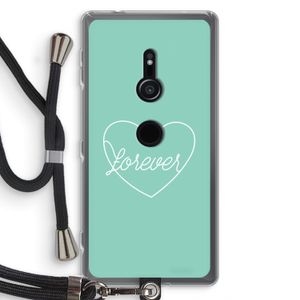 Forever heart pastel: Sony Xperia XZ2 Transparant Hoesje met koord