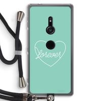 Forever heart pastel: Sony Xperia XZ2 Transparant Hoesje met koord
