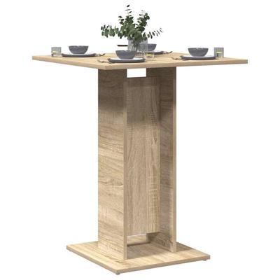 Bistrotafel 60x60x75 cm bewerkt hout sonoma eikenkleurig