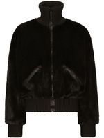 Dolce & Gabbana veste bomber en fourrure artificielle - Noir