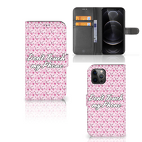 Apple iPhone 12 Pro Max Portemonnee Hoesje Flowers Pink DTMP