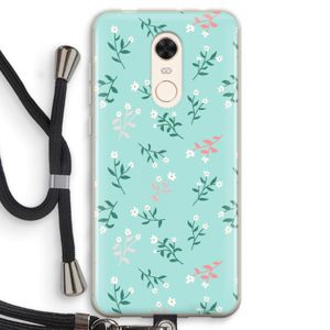 Small white flowers: Xiaomi Redmi 5 Transparant Hoesje met koord