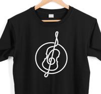 Line art cello ontwerp t-shirt