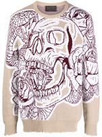 Philipp Plein sweat Skull à motif en instarisia - Tons neutres