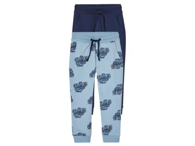 lupilu 2 stuks kinder joggingbroeken (Donkerblauw/blauw, 98/104)