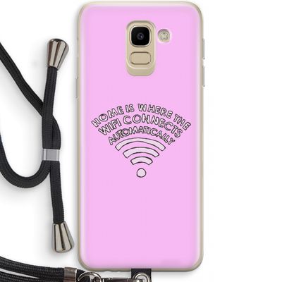 Home Is Where The Wifi Is: Samsung Galaxy J6 (2018) Transparant Hoesje met koord