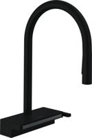 Hansgrohe Aquno Select M81 ééngreeps keukenkraan 170, uittrekbare vuistdouche, 3jet, sBox, mat zwart