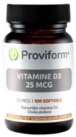 Proviform Vitamine D3 25mcg (100 Softgels)