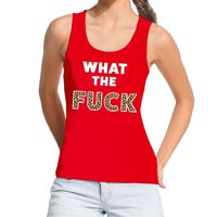 What the Fuck tijgerprint tanktop / mouwloos shirt rood dames - thumbnail