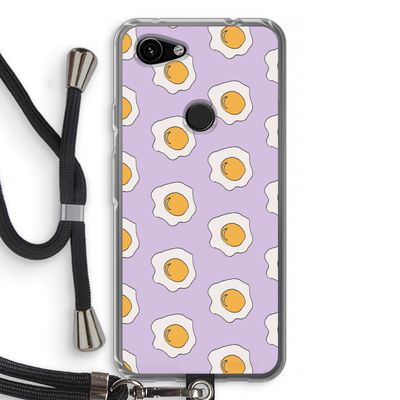 Bacon to my eggs #1: Pixel 3a Transparant Hoesje met koord