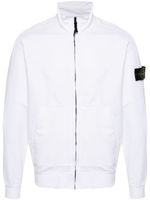 Stone Island hoodie zippé à motif Compass signature - Blanc