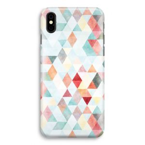 Gekleurde driehoekjes pastel: iPhone X Volledig Geprint Hoesje