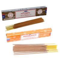 Wierook cadeaus set - 2x geurstokjes - Palo Santo en Sandelhout geur - Meditatie - thumbnail