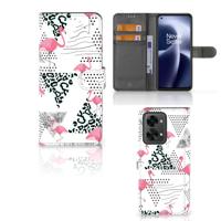 OnePlus Nord 2T | Telefoonhoesje | Met pasjeshouder | Flamingo Triangle