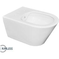 Wiesbaden Rimless Wandcloset met Bidetfunctie - Glanzend Wit