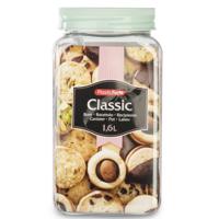 Plasticforte keuken voorraadpot - weckpot - mintgroen - 1.6 liter - kunststof Plasticforte keuken voorraadpot - weckpot - mintgroen - 1.6 liter - kunststof