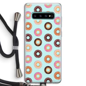 Donuts: Samsung Galaxy S10 Plus Transparant Hoesje met koord