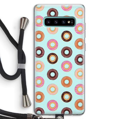 Donuts: Samsung Galaxy S10 Plus Transparant Hoesje met koord