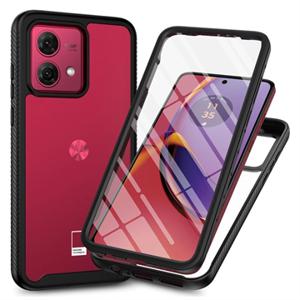 Motorola Moto G84 360 Protection Series Hoesje - Zwart / Doorzichtig