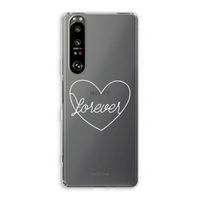 Forever heart pastel: Sony Xperia 1 III Transparant Hoesje