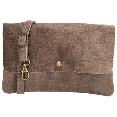 Charm London Suède Overslag Schoudertasje Mariëlle Taupe