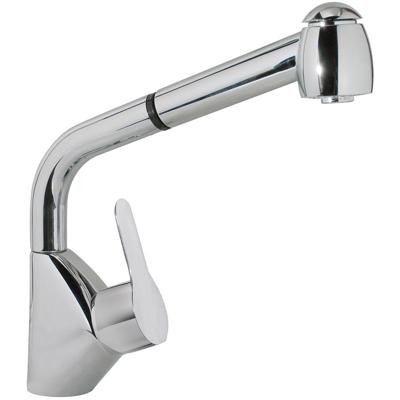 Keukenkraan Tres BM | Opbouw | 360° Draaibaar | Uitrekbare sproeier | Mengkraan | 1-hendel | Rond | Chroom