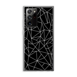 Geometrische lijnen wit: Samsung Galaxy Note 20 Ultra / Note 20 Ultra 5G Transparant Hoesje
