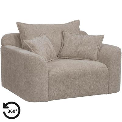 Leen Bakker - Loveseat Elsa - Anthology - Stof - Beige - 99x128x84 Cm