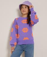 jacquard trui met lippendessin jacquard trui met lippendessin