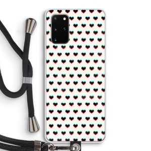 Hartjes: Samsung Galaxy S20 Plus Transparant Hoesje met koord