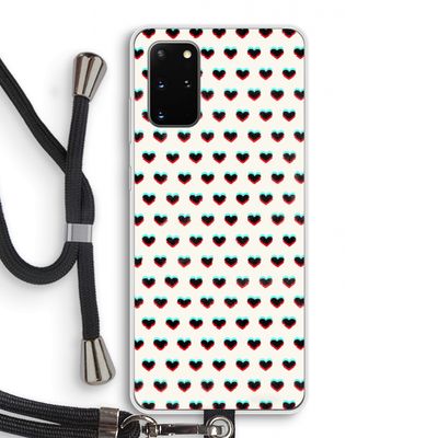 Hartjes: Samsung Galaxy S20 Plus Transparant Hoesje met koord