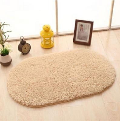 Faux Fur deken anti-slip Solid Bad tapijt kinderen kamer deurmatten ovale slaapkamer woonkamer tapijten grootte: 140x200cm (lichte kameel)