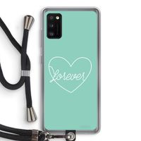 Forever heart pastel: Samsung Galaxy A41 Transparant Hoesje met koord Forever heart pastel: Samsung Galaxy A41 Transparant Hoesje met koord