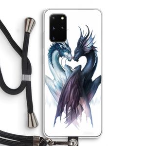 Yin Yang Dragons: Samsung Galaxy S20 Plus Transparant Hoesje met koord