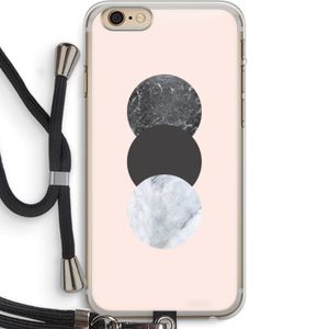 Marmeren cirkels: iPhone 6 PLUS / 6S PLUS Transparant Hoesje met koord