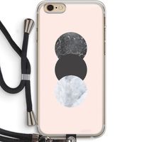 Marmeren cirkels: iPhone 6 PLUS / 6S PLUS Transparant Hoesje met koord