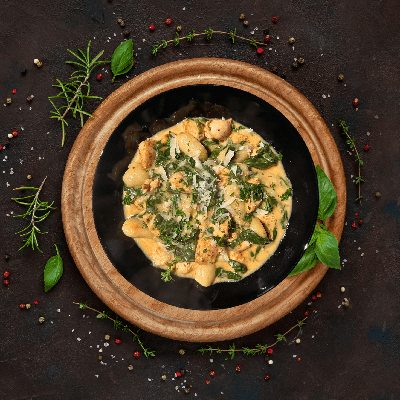 NEW Gnocchi Alfredo met Malse Kipfilet (High ProteIn)