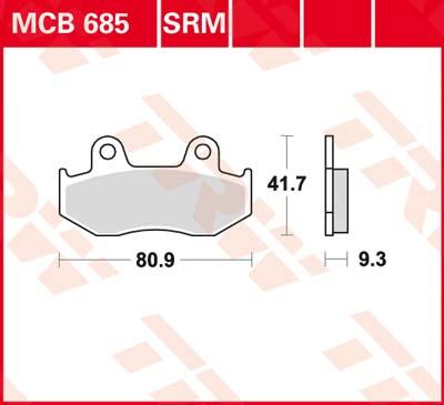TRW Remblokken, en remschoenen voor de moto, MCB685 Allround organisch