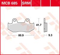 TRW Remblokken, en remschoenen voor de moto, MCB685 Allround organisch