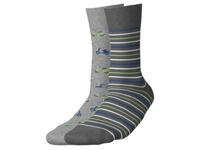 esmara 2 Paar sokken (Auto's/strepen, 35-38)