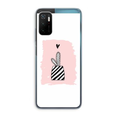 Zwart-wit cactus: Xiaomi Poco M3 Pro 5G Transparant Hoesje