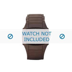 Diesel horlogeband DZ1386 Rubber Bruin 28mm