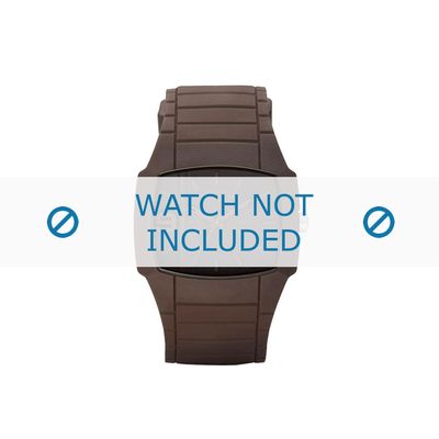 Diesel horlogeband DZ1386 Rubber Bruin 28mm