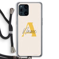 Amber Script: Oppo Find X3 Transparant Hoesje met koord